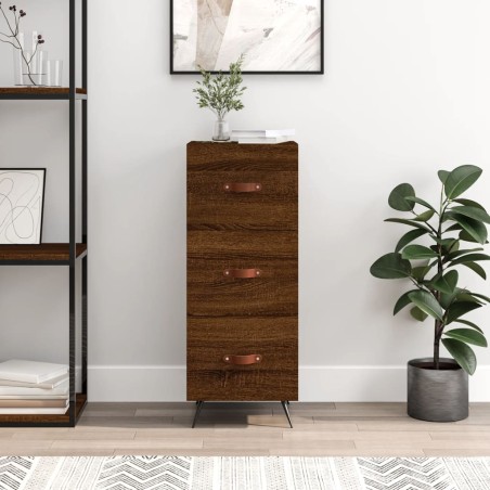 vidaXL Sideboard Braun Eichen-Optik 34,5x34x90 cm Holzwerkstoff