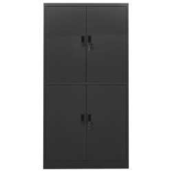 vidaXL Büroschrank Anthrazit 90x40x180 cm Stahl 