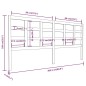 vidaXL Bett-Kopfteil Honigbraun 205,5x4x100 cm Massivholz Kiefer