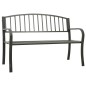 vidaXL Gartenbank Grau 120 cm Stahl vidaXL Gartenbank Grau 120 cm Stahl