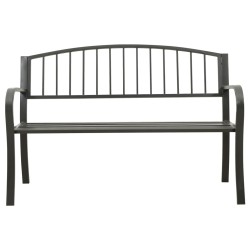 vidaXL Gartenbank Grau 120 cm Stahl