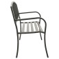 vidaXL Gartenbank Grau 120 cm Stahl vidaXL Gartenbank Grau 120 cm Stahl