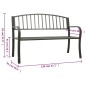 vidaXL Gartenbank Grau 120 cm Stahl vidaXL Gartenbank Grau 120 cm Stahl