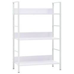 vidaXL Bücherregal 3 Regalböden Weiß 60×27,6×90,5 cm Holzwerkstoff