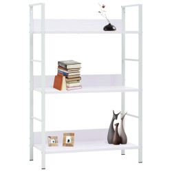 vidaXL Bücherregal 3 Regalböden Weiß 60×27,6×90,5 cm Holzwerkstoff