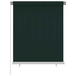 vidaXL Außenrollo 120x140 cm Dunkelgrün HDPE
