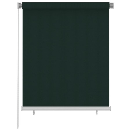 vidaXL Außenrollo 120x140 cm Dunkelgrün HDPE