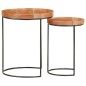 vidaXL 2-tlg. Couchtisch-Set Massivholz Akazie und Stahl vidaXL 2-tlg. Couchtisch-Set Massivholz Akazie und Stahl