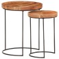 vidaXL 2-tlg. Couchtisch-Set Massivholz Akazie und Stahl vidaXL 2-tlg. Couchtisch-Set Massivholz Akazie und Stahl