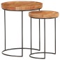 vidaXL 2-tlg. Couchtisch-Set Massivholz Akazie und Stahl vidaXL 2-tlg. Couchtisch-Set Massivholz Akazie und Stahl