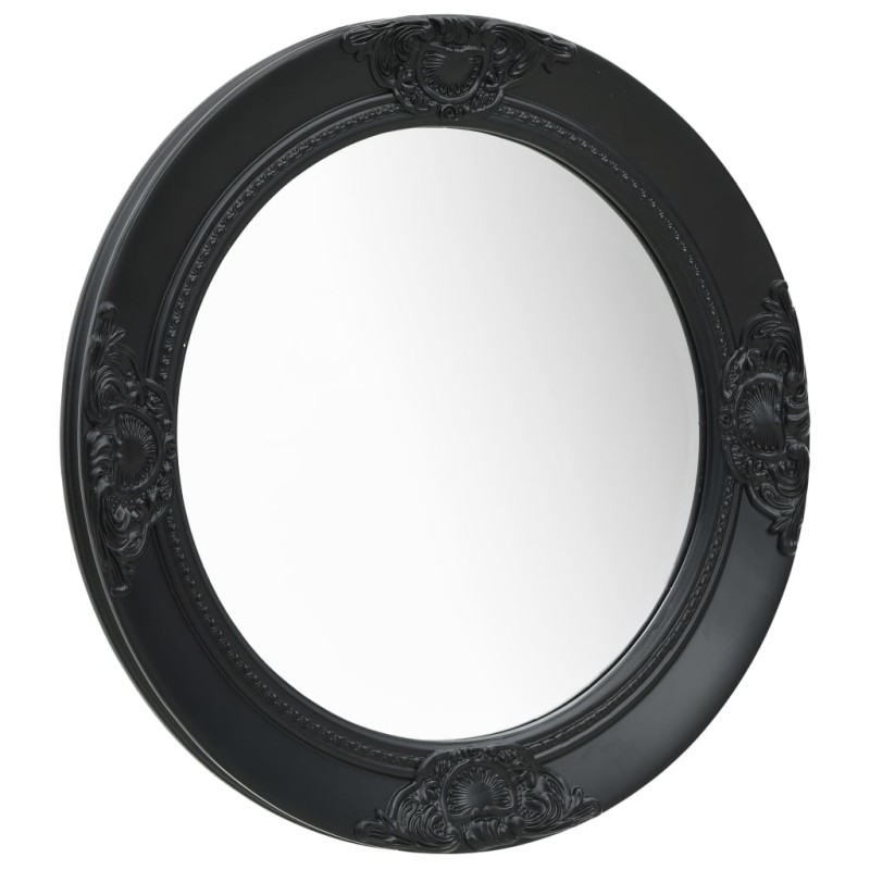 vidaXL Wandspiegel im Barock-Stil 50 cm Schwarz vidaXL Wandspiegel im Barock-Stil 50 cm Schwarz