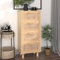 vidaXL Sideboard Braun 40x30x90 cm Massivholz Kiefer und Natur-Rattan vidaXL Sideboard Braun 40x30x90 cm Massivholz Kiefer und Natur-Rattan