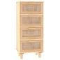 vidaXL Sideboard Braun 40x30x90 cm Massivholz Kiefer und Natur-Rattan vidaXL Sideboard Braun 40x30x90 cm Massivholz Kiefer und Natur-Rattan