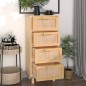 vidaXL Sideboard Braun 40x30x90 cm Massivholz Kiefer und Natur-Rattan vidaXL Sideboard Braun 40x30x90 cm Massivholz Kiefer und Natur-Rattan