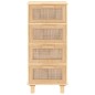 vidaXL Sideboard Braun 40x30x90 cm Massivholz Kiefer und Natur-Rattan vidaXL Sideboard Braun 40x30x90 cm Massivholz Kiefer und Natur-Rattan