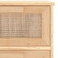 vidaXL Sideboard Braun 40x30x90 cm Massivholz Kiefer und Natur-Rattan vidaXL Sideboard Braun 40x30x90 cm Massivholz Kiefer und Natur-Rattan