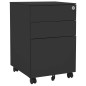 vidaXL Aktenschrank mit Rollen Anthrazit 39x45x60 cm Stahl vidaXL Aktenschrank mit Rollen Anthrazit 39x45x60 cm Stahl