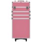vidaXL Kosmetikkoffer Aluminium Rosa vidaXL Kosmetikkoffer Aluminium Rosa