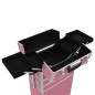 vidaXL Kosmetikkoffer Aluminium Rosa vidaXL Kosmetikkoffer Aluminium Rosa