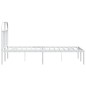 vidaXL Bettgestell mit Kopfteil Metall Weiß 135x190 cm vidaXL Bettgestell mit Kopfteil Metall Weiß 135x190 cm
