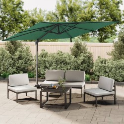 vidaXL Ampelschirm mit Aluminium-Mast Grün 300x300 cm