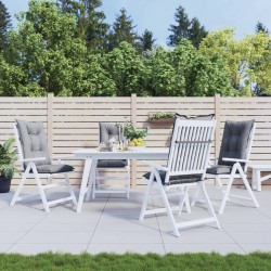 vidaXL Gartenstuhlauflagen für Hochlehner 4 Stk. Grau 120x50x7cm Stoff