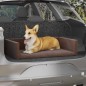 vidaXL Kofferraum-Hundebett Braun 90x60 cm Leinenoptik vidaXL Kofferraum-Hundebett Braun 90x60 cm Leinenoptik