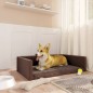 vidaXL Kofferraum-Hundebett Braun 90x60 cm Leinenoptik vidaXL Kofferraum-Hundebett Braun 90x60 cm Leinenoptik
