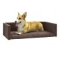 vidaXL Kofferraum-Hundebett Braun 90x60 cm Leinenoptik vidaXL Kofferraum-Hundebett Braun 90x60 cm Leinenoptik
