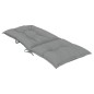 vidaXL Gartenstuhlauflagen für Hochlehner 4 Stk. Grau 120x50x7cm Stoff vidaXL Gartenstuhlauflagen für Hochlehner 4 Stk. Grau 120x50x7cm Stoff