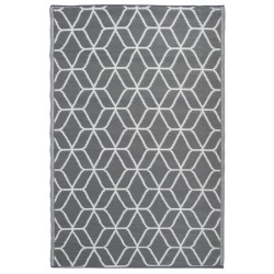 Esschert Design Outdoor-Teppich 180x121 cm Grau und Weiß OC25 