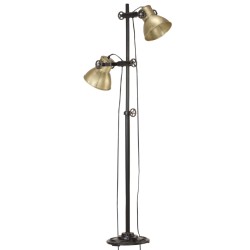 vidaXL Stehlampe 2-flammig Messing E27 Gusseisen  