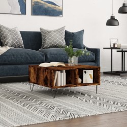 vidaXL Couchtisch Räuchereiche 60x60x30 cm Holzwerkstoff