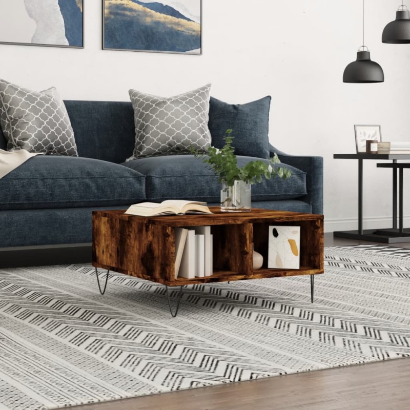 vidaXL Couchtisch Räuchereiche 60x60x30 cm Holzwerkstoff vidaXL Couchtisch Räuchereiche 60x60x30 cm Holzwerkstoff