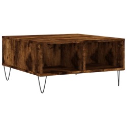 vidaXL Couchtisch Räuchereiche 60x60x30 cm Holzwerkstoff