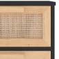 vidaXL Sideboard Schwarz 40x30x90cm Massivholz Kiefer und Natur-Rattan vidaXL Sideboard Schwarz 40x30x90cm Massivholz Kiefer und Natur-Rattan