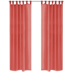 vidaXL Voile-Gardinen 2 Stk. 140 x 225 cm Rot