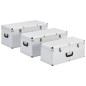 vidaXL Aufbewahrungskoffer 3 Stk. Silbern Aluminium vidaXL Aufbewahrungskoffer 3 Stk. Silbern Aluminium
