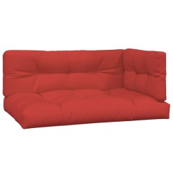 Palettenkissen 3-tlg. Rot Stoff