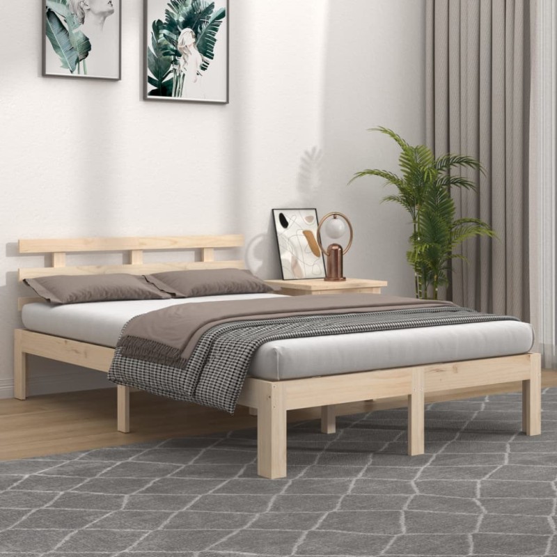 vidaXL Massivholzbett 140x190 cm vidaXL Massivholzbett 140x190 cm