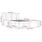 vidaXL Massivholzbett 140x190 cm vidaXL Massivholzbett 140x190 cm