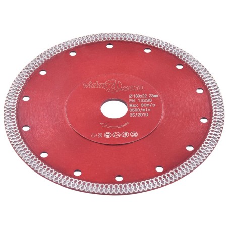 vidaXL Diamant-Trennscheibe mit Löchern Stahl 180 mm
