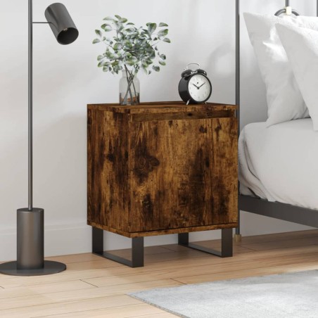 vidaXL Nachttisch Räuchereiche 40x30x50 cm Holzwerkstoff