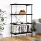 vidaXL Regal mit 4 Böden Schwarz 80x40x130 cm vidaXL Regal mit 4 Böden Schwarz 80x40x130 cm