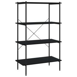 vidaXL Regal mit 4 Böden Schwarz 80x40x130 cm