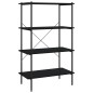 vidaXL Regal mit 4 Böden Schwarz 80x40x130 cm vidaXL Regal mit 4 Böden Schwarz 80x40x130 cm