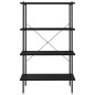 vidaXL Regal mit 4 Böden Schwarz 80x40x130 cm vidaXL Regal mit 4 Böden Schwarz 80x40x130 cm