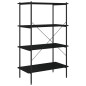 vidaXL Regal mit 4 Böden Schwarz 80x40x130 cm vidaXL Regal mit 4 Böden Schwarz 80x40x130 cm