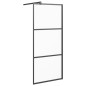 vidaXL Duschwand für Walk-In Dusche 80x195 cm ESG Mattiert Schwarz vidaXL Duschwand für Walk-In Dusche 80x195 cm ESG Mattiert Schwarz