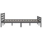 vidaXL Massivholzbett Grau 120x190 cm vidaXL Massivholzbett Grau 120x190 cm